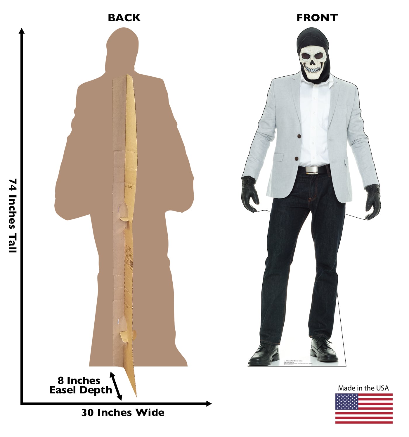 Masked Man in Dinner Jacket Life-Size Cardboard Cutout - All Cutouts
