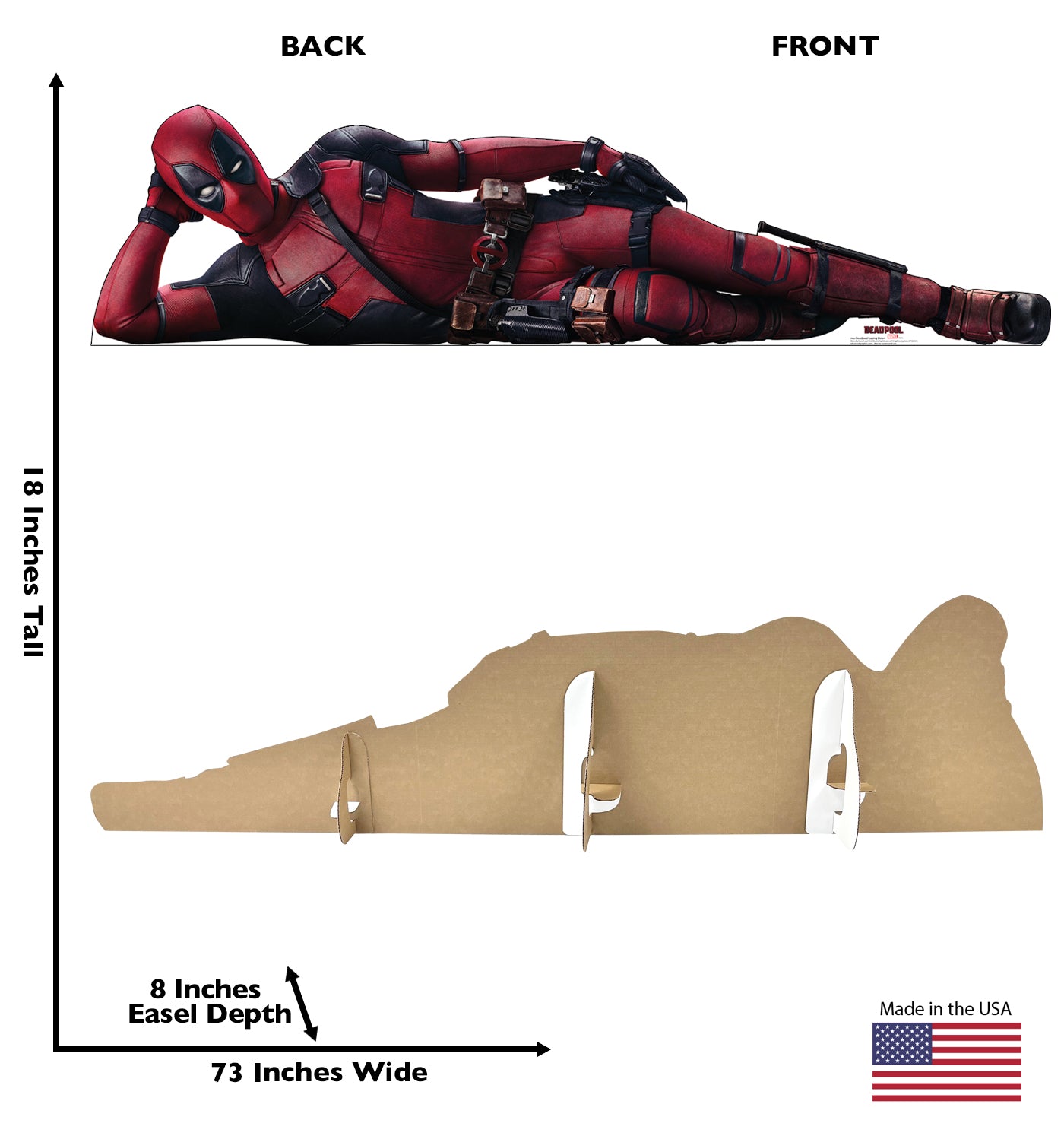 Deadpool Laying Down Life-Size Cardboard Cutout - All Cutouts