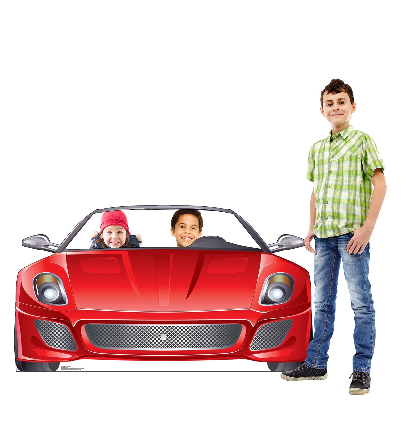 Red Sports Car Life-Size Cardboard Stand-in - All Cutouts