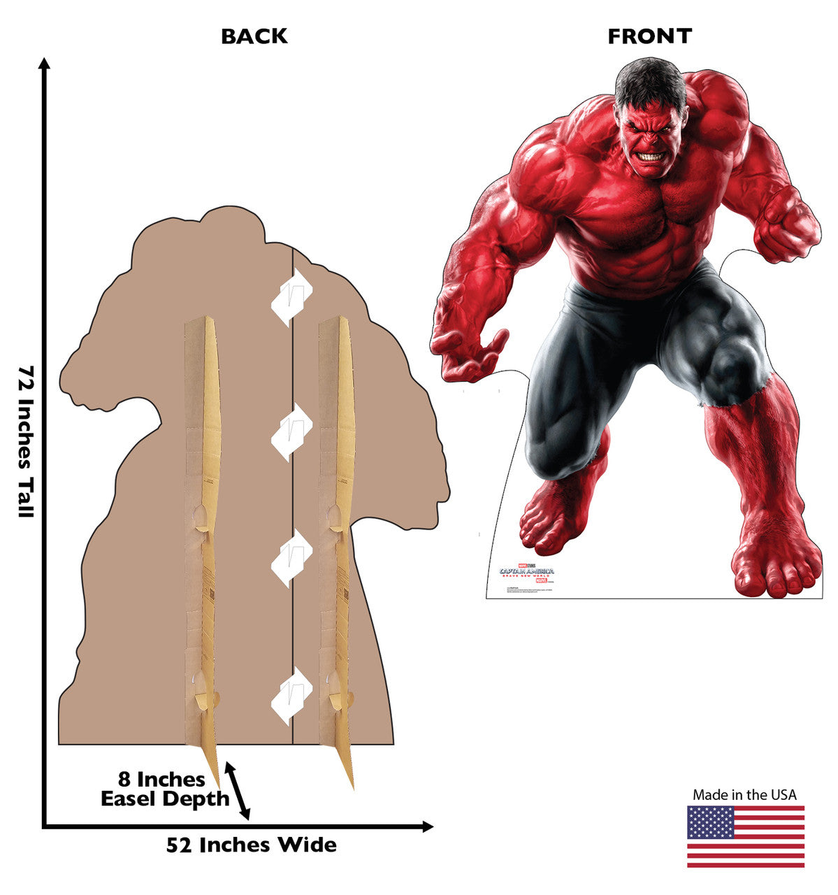 Red Hulk Life-Size Cardboard Cutout - All Cutouts