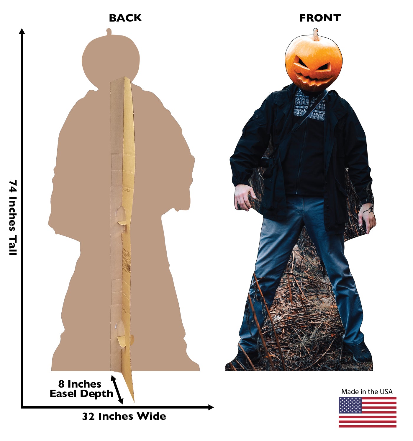 Pumpkin Head Stalker Cardboard Cutout - All Cutouts