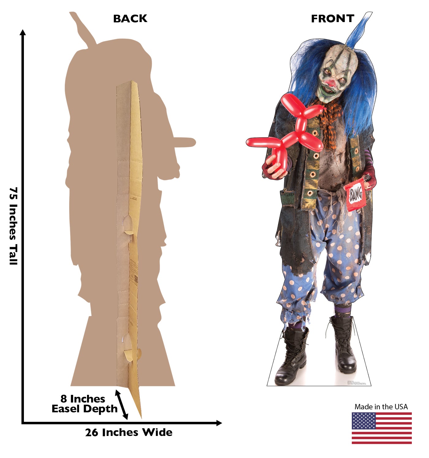 Bang Clown Cardboard Cutout - All Cutouts