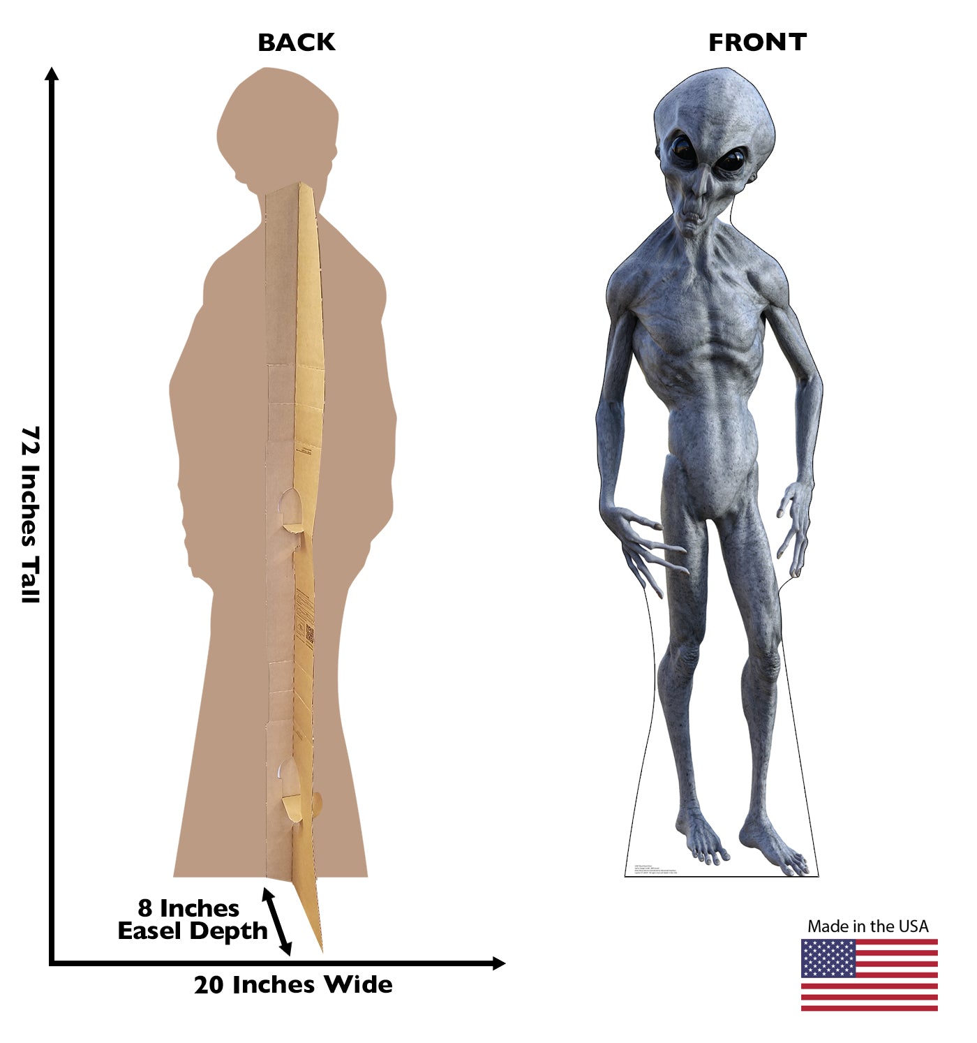 Black Eyed Alien Cardboard Cutout - All Cutouts