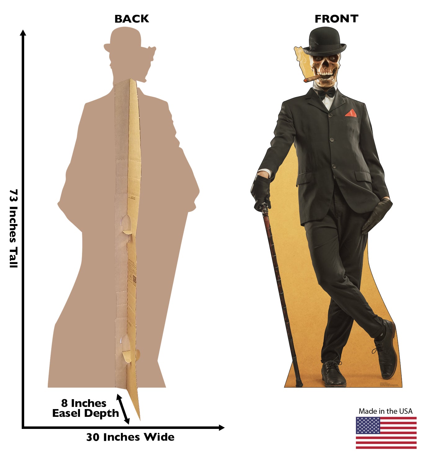 Top Hat Skeleton Cardboard Cutout - All Cutouts