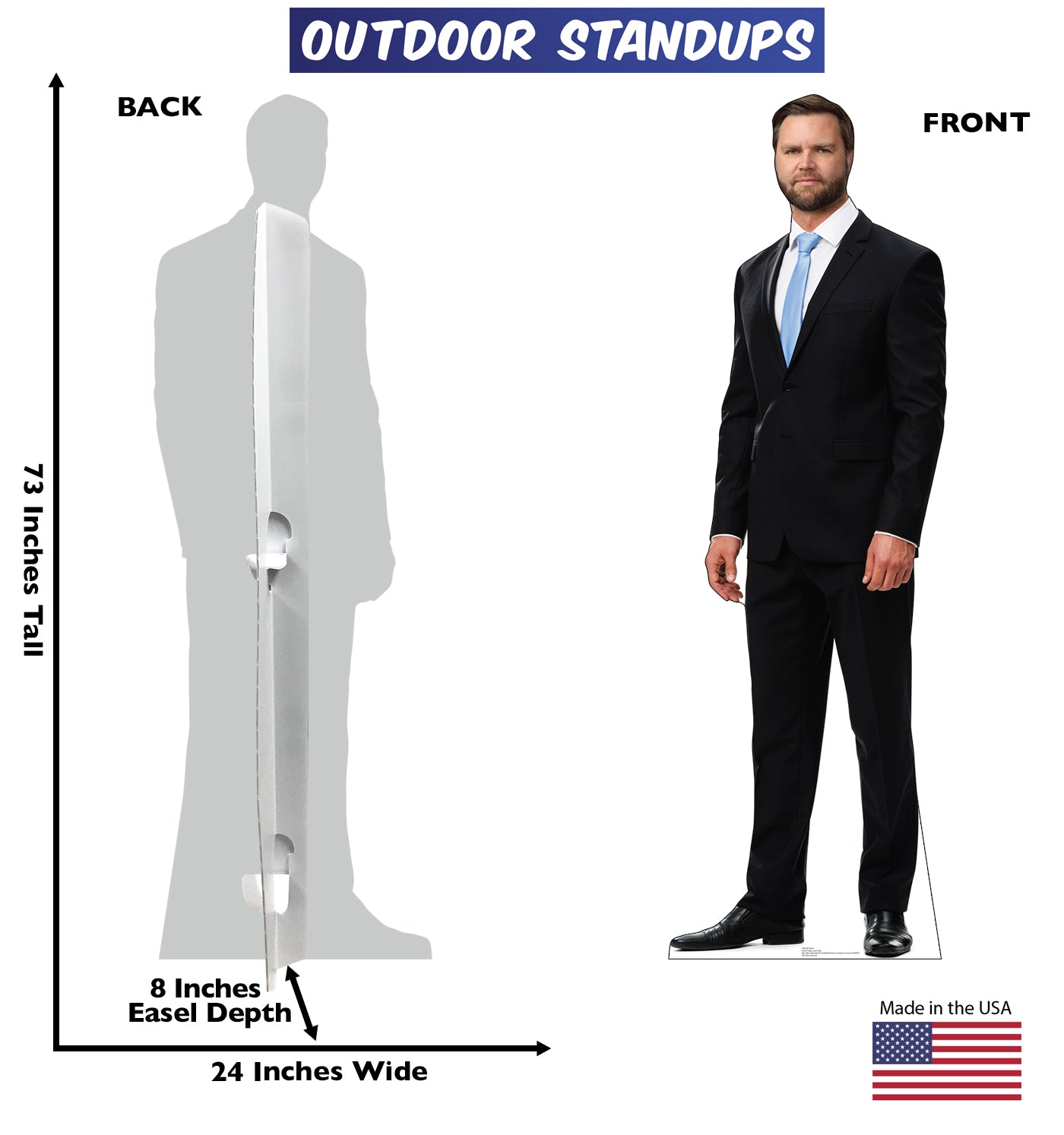 JD Vance Life-Size Outdoor Coroplast Cutout - All Cutouts