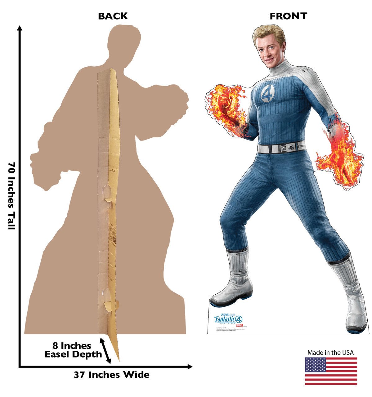 Life-Size Human Torch Cardboard Cutout - All Cutouts