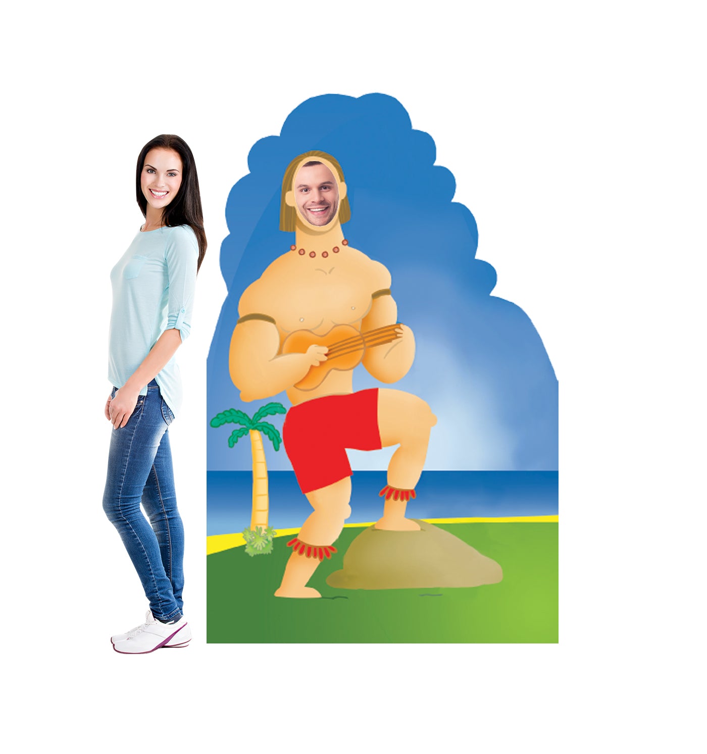 Life-size Hawaiian Guy Stand-In Cardboard Cutout - All Cutouts