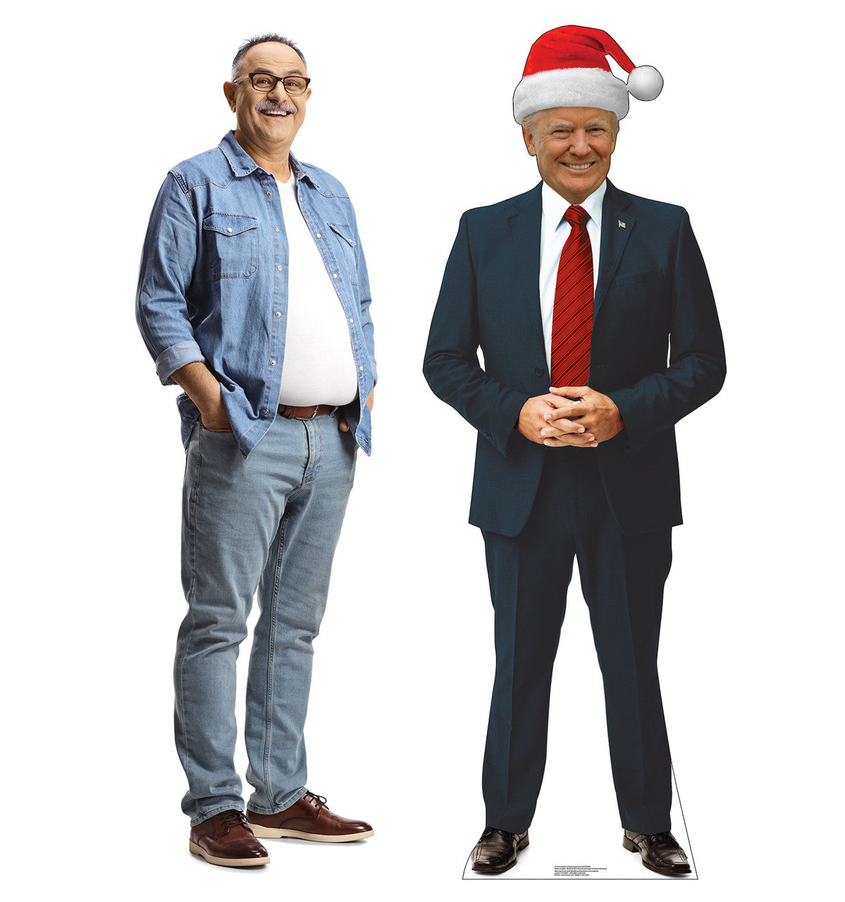 Outdoor Life-Size Standee of President Donald Trump Santa Hat - All Cutouts