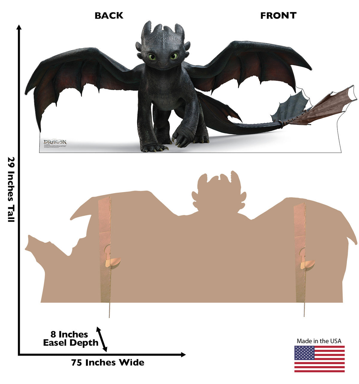 Life-Size Toothless Cardboard Cutout - All Cutouts