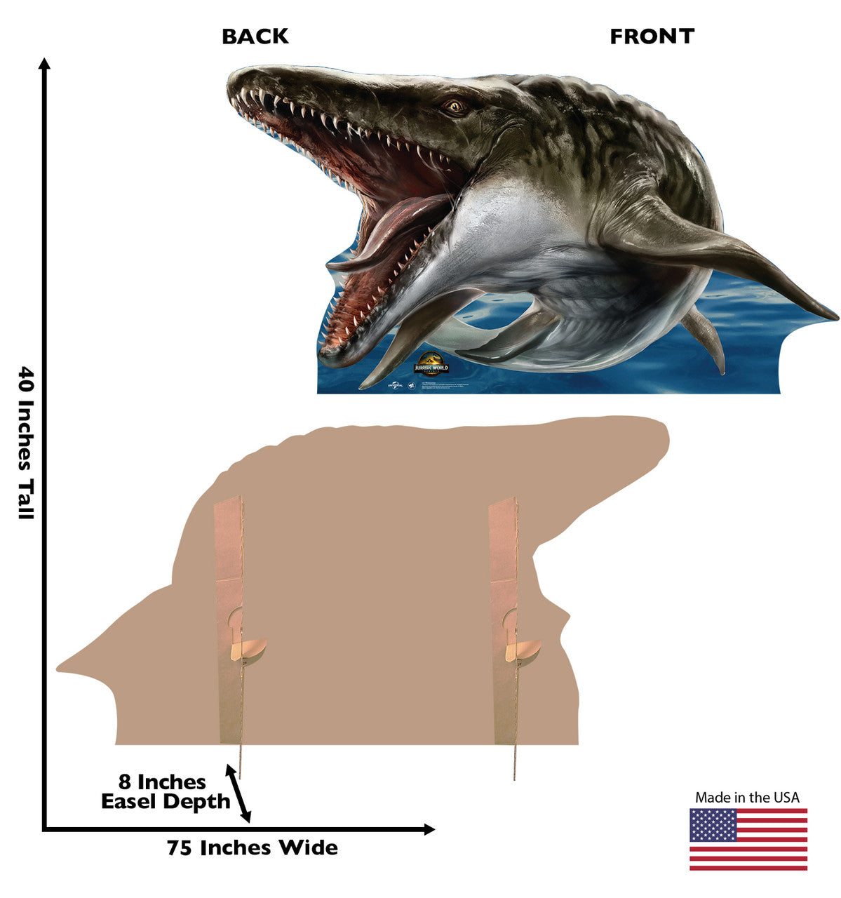 Life-Size Mosasauruss Cardboard Cutout - All Cutouts