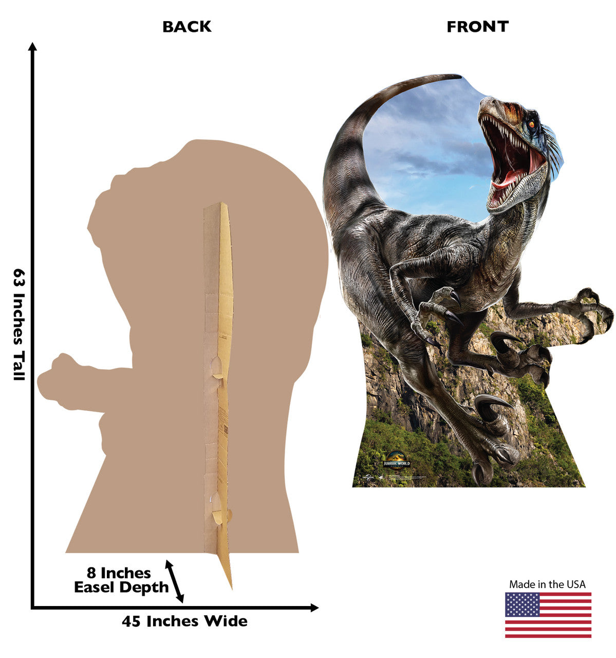 Life-Size Velociraptor Cardboard Cutout - All Cutouts