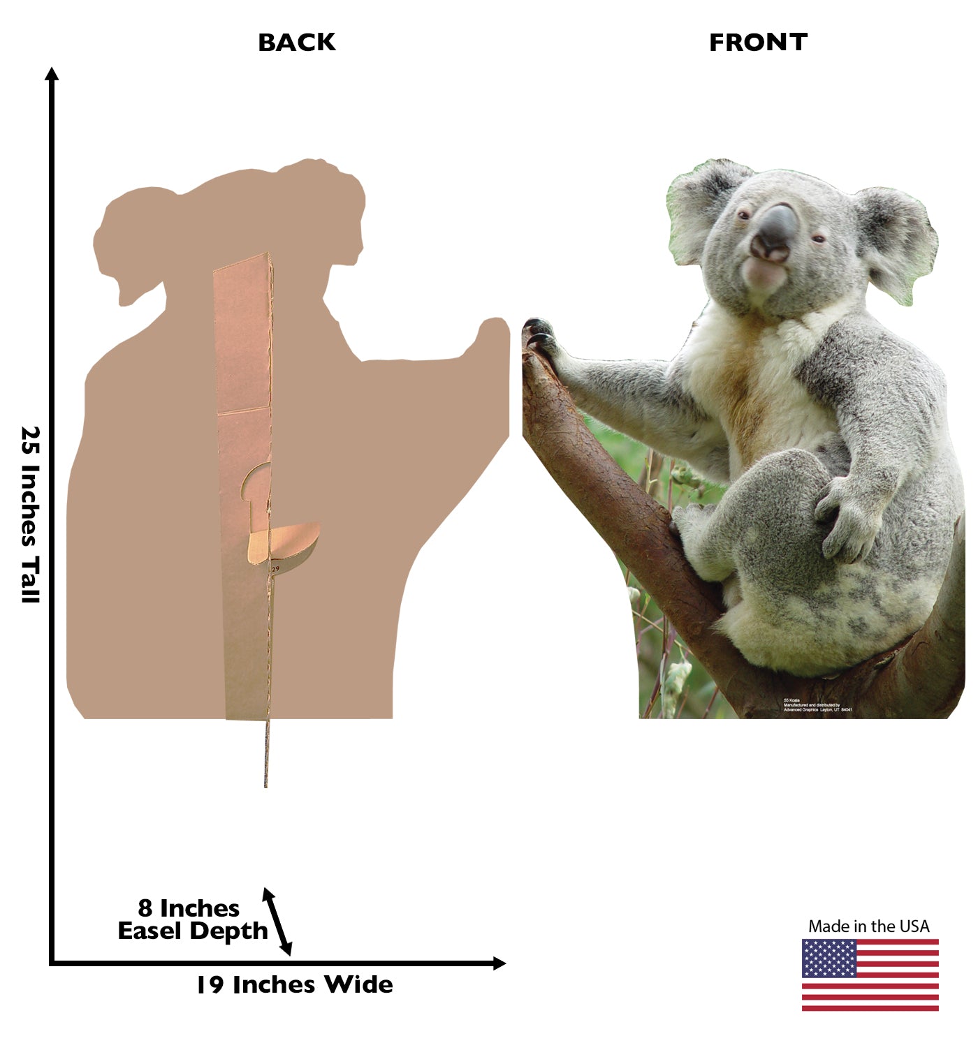 Life-size Koala Bear Cardboard Standup | Cardboard Cutout - All Cutouts