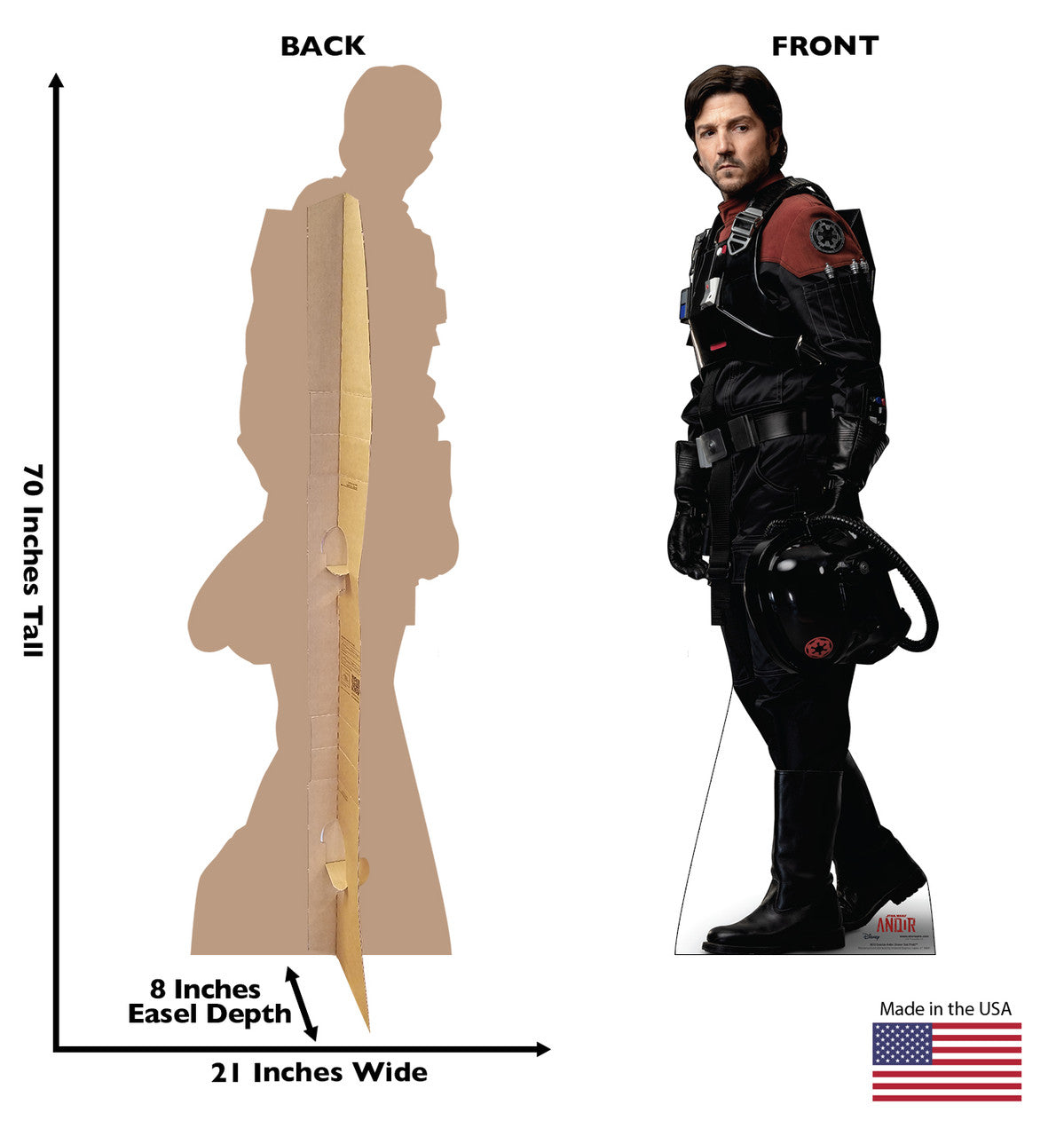 Life-Size Cassian Andor (Sienar Test Pilot) Cardboard Cutout - All Cutouts