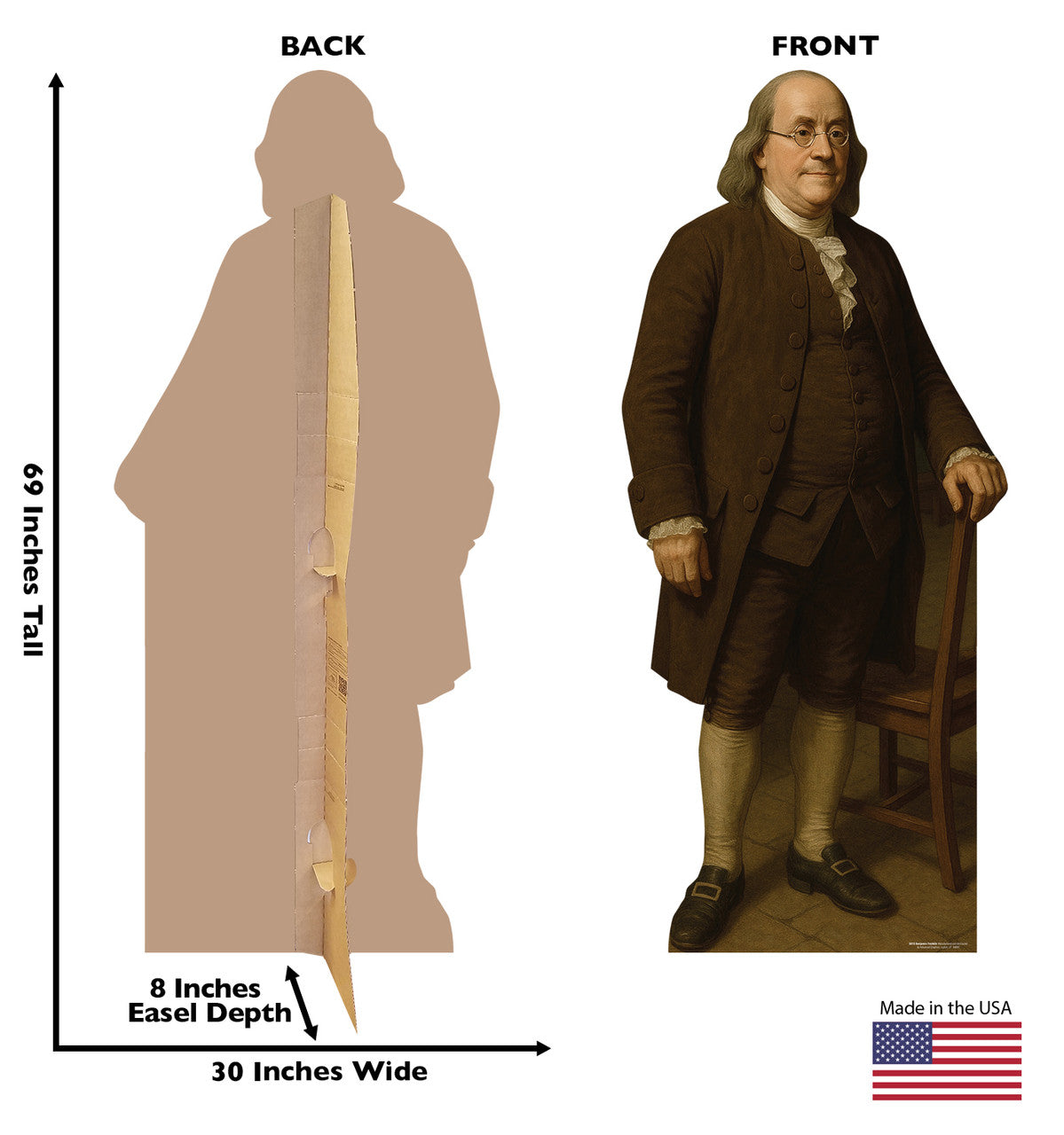 Life-Size Benjamin Franklin Cardboard Cutout - All Cutouts