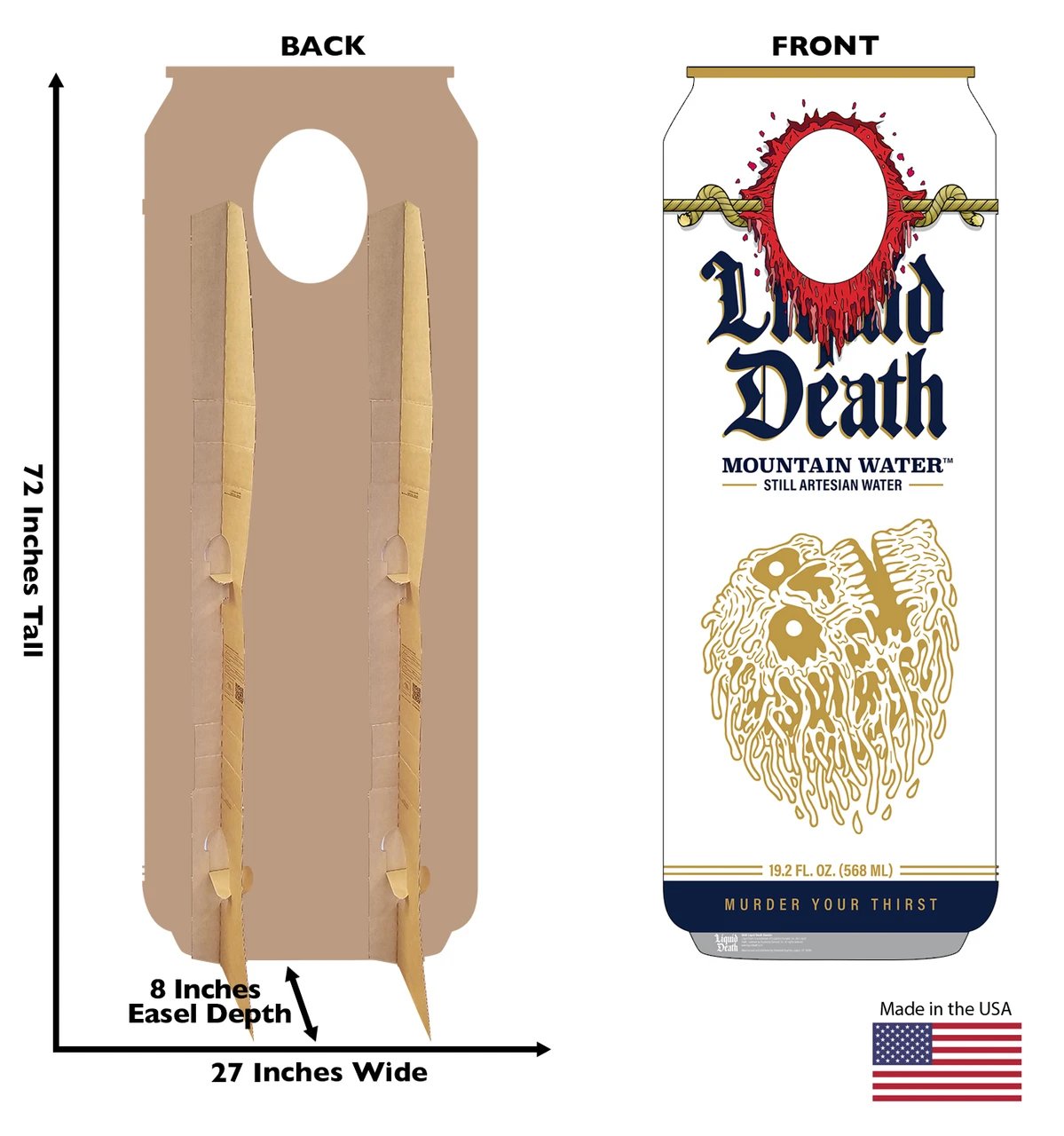 Life-Size Liquid Death Standin Cardboard Cutout - All Cutouts