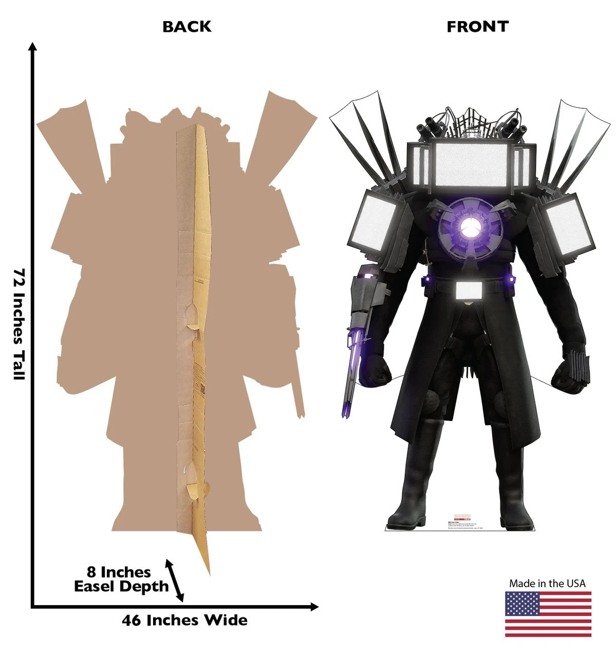 Life-Size Titan TV Man (Skibidi Toilet) Cardboard Cutout - All Cutouts