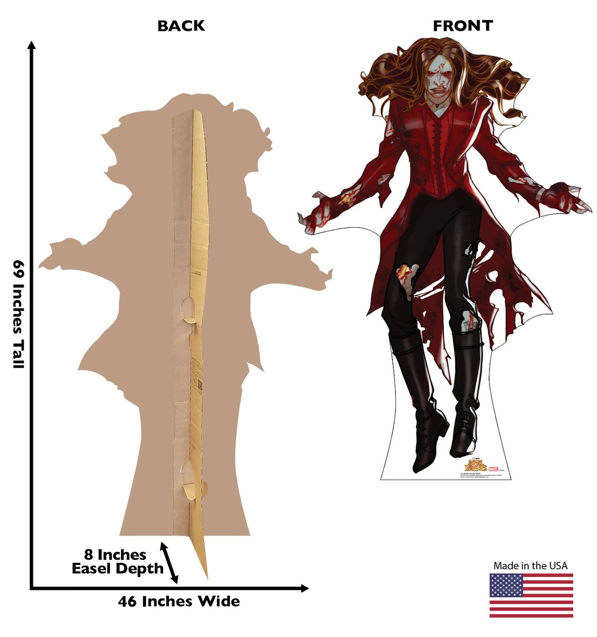 Life-Size Zombie Scarlet Witch (Marvel Zombies) Cardboard Cutout - All Cutouts