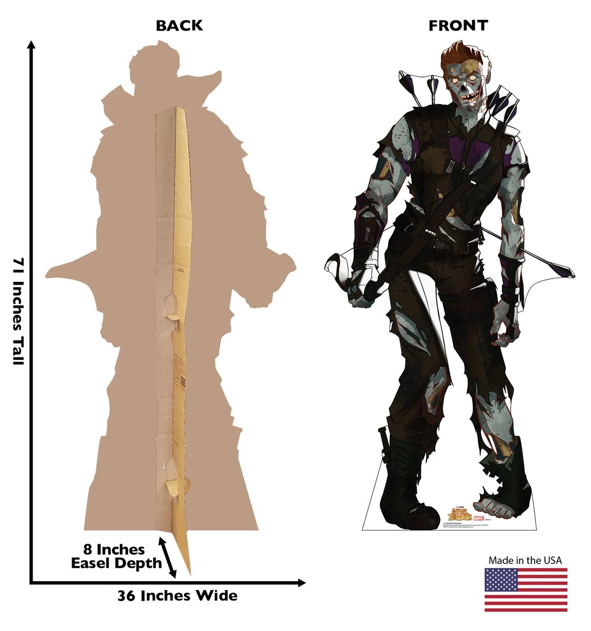 Life-Size Zombie Hawkeye (Marvel Zombies) Cardboard Cutout - All Cutouts