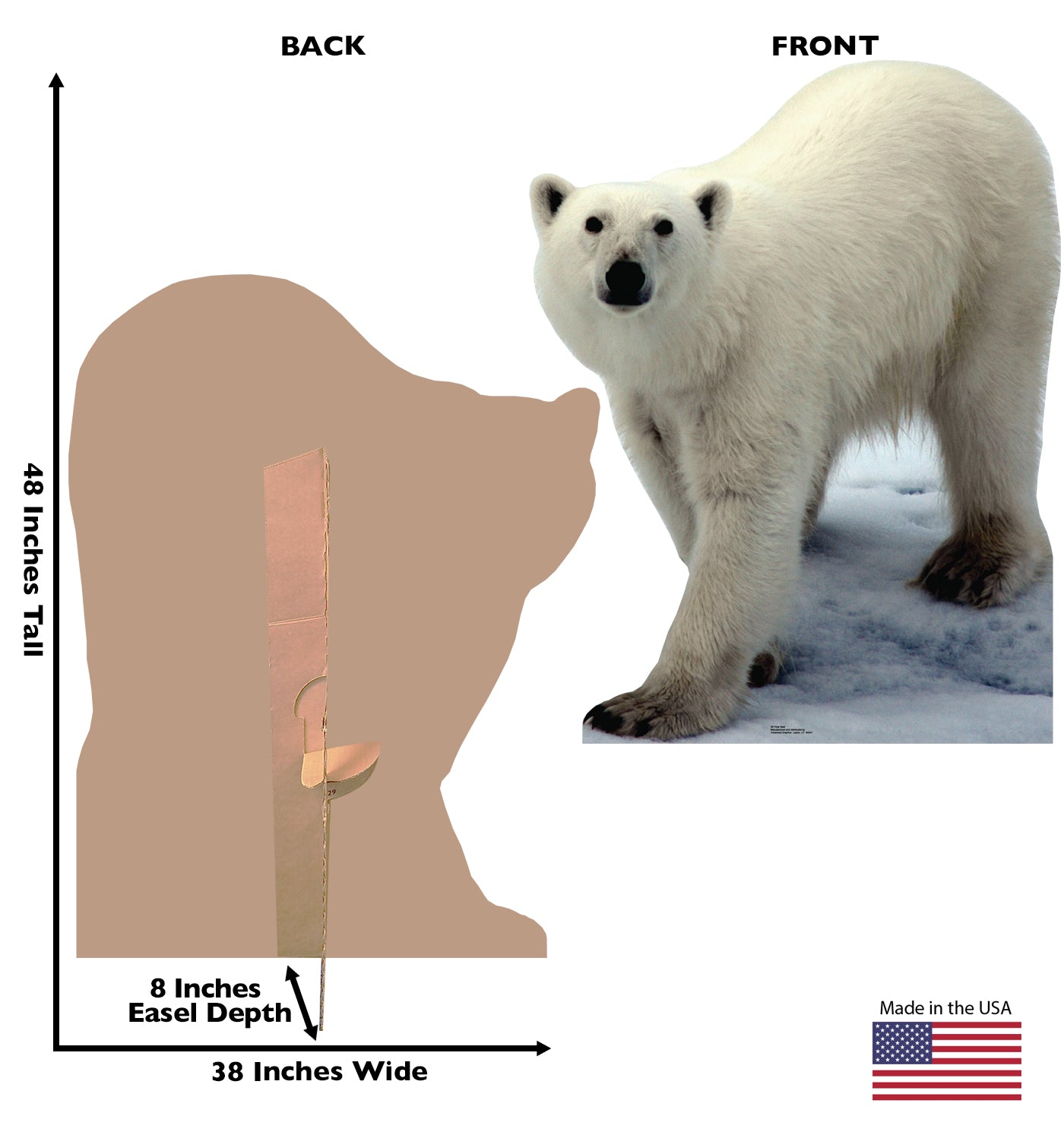 Life-size Polar Bear Cardboard Standup | Cardboard Cutout - All Cutouts