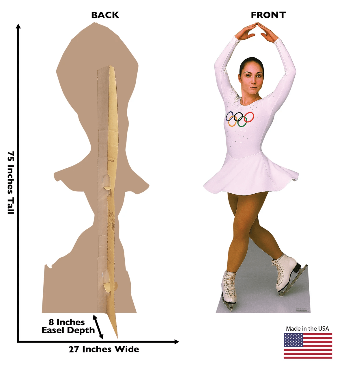 Life-Size Olympic Figure Skater Female Cardboard Cutout - All Cutouts