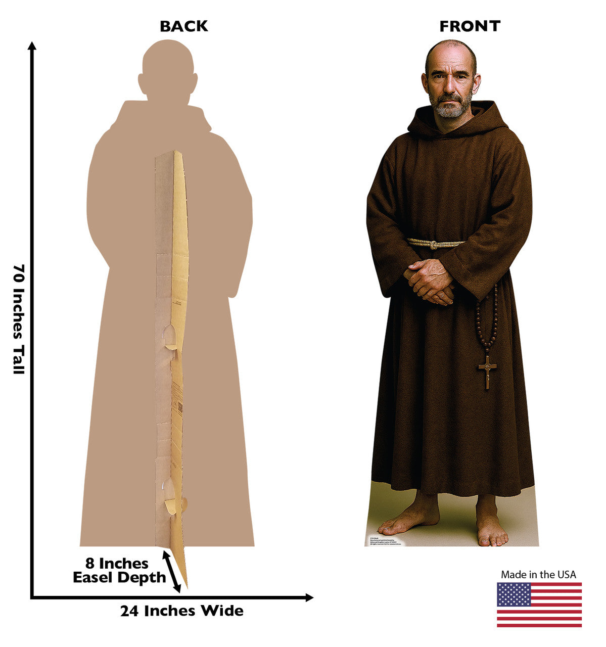 Life-Size Monk Cardboard Cutout - All Cutouts