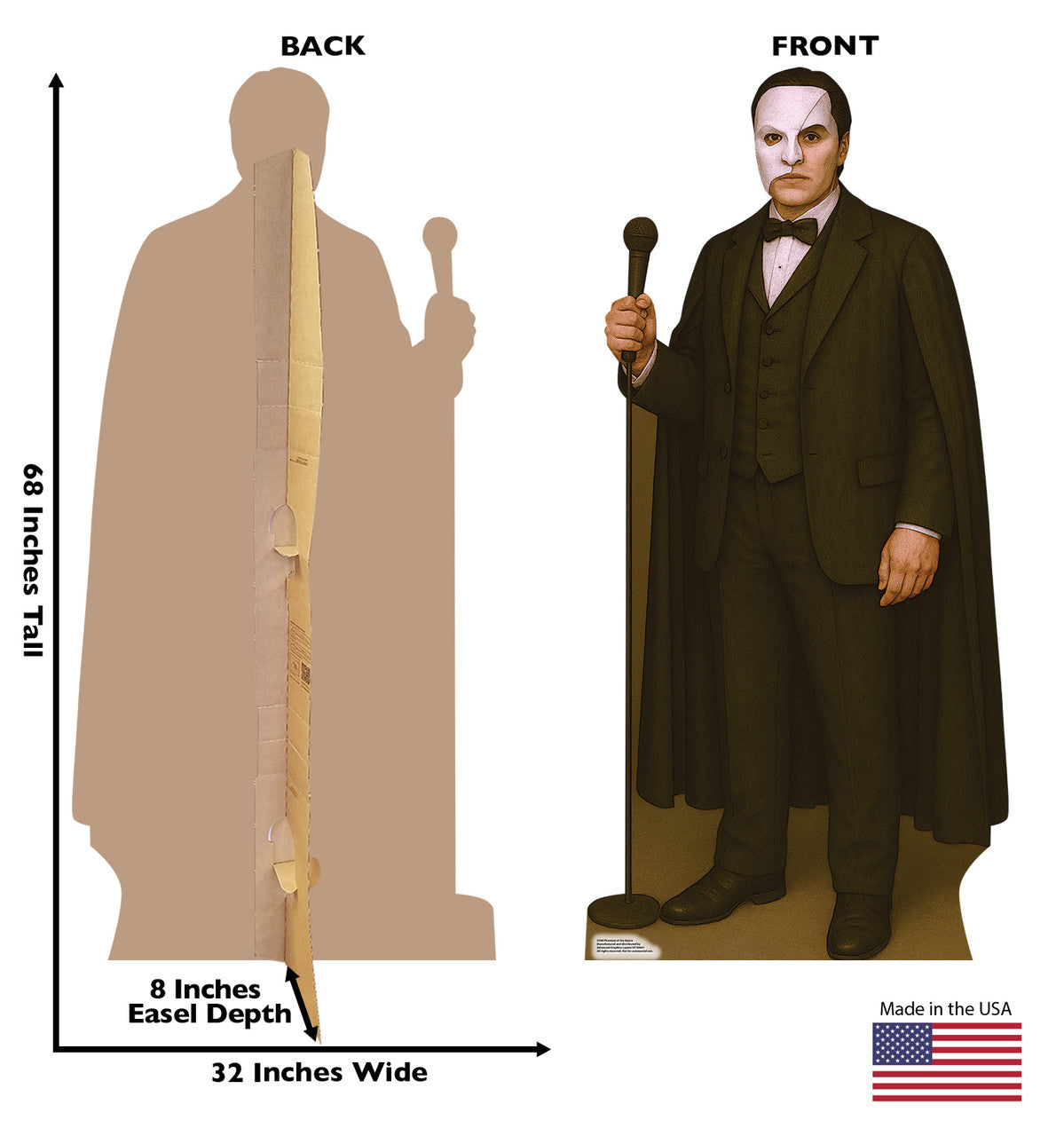 Life-Size Phantom of the Opera Cardboard Cutout - All Cutouts