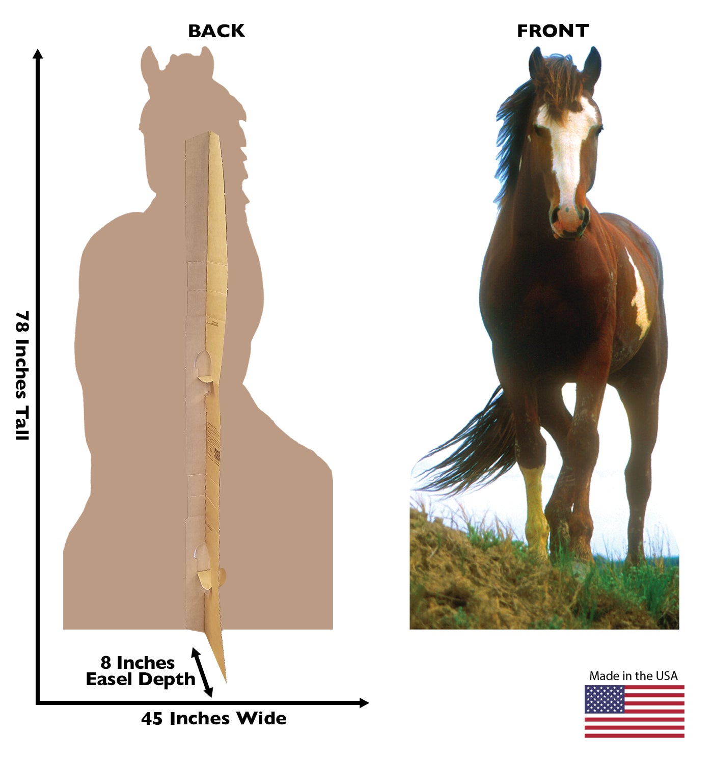 Life-size Mustang Horse Cardboard Cutout - All Cutouts