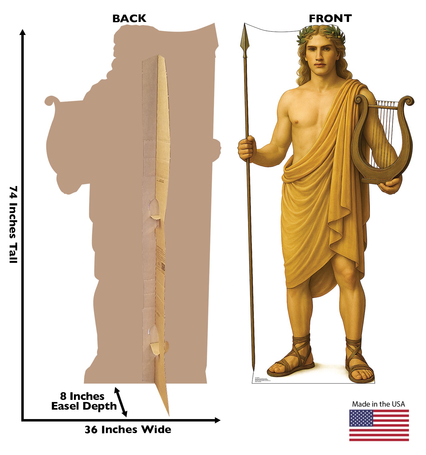 Life-Size Apollo Greek God Cardboard Cutout