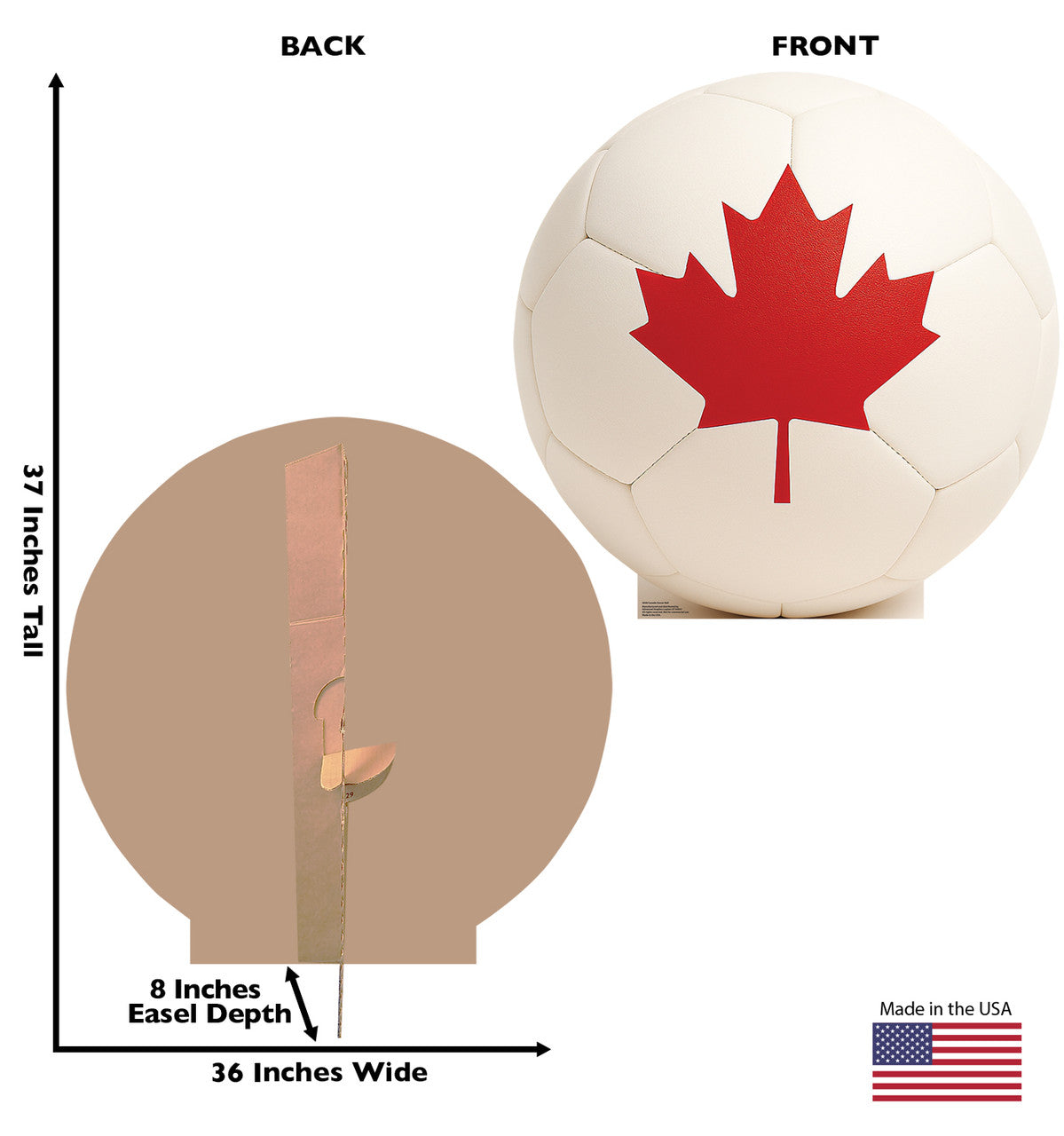 Life-Size Canada Soccer Ball Cardboard Cutout - All Cutouts
