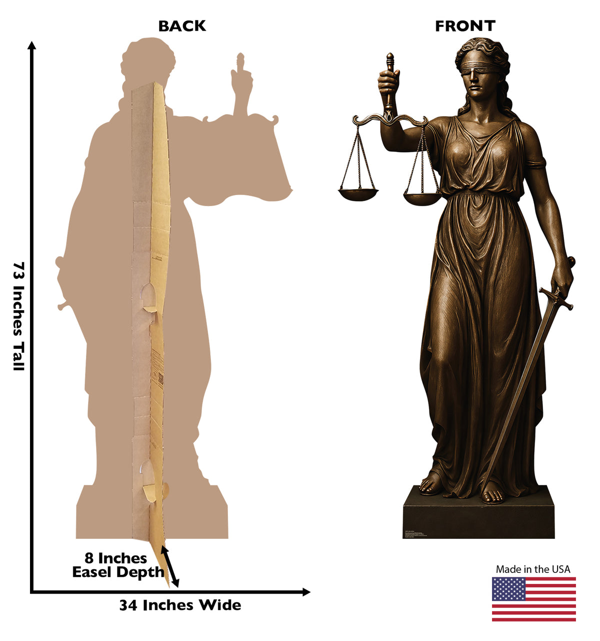 Life-Size Lady Justice Cardboard Cutout - All Cutouts