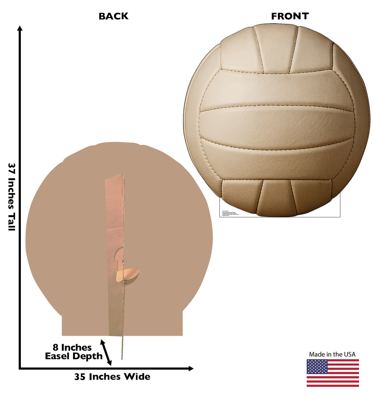 Life-Size Volleyball Cardboard Cutout - All Cutouts