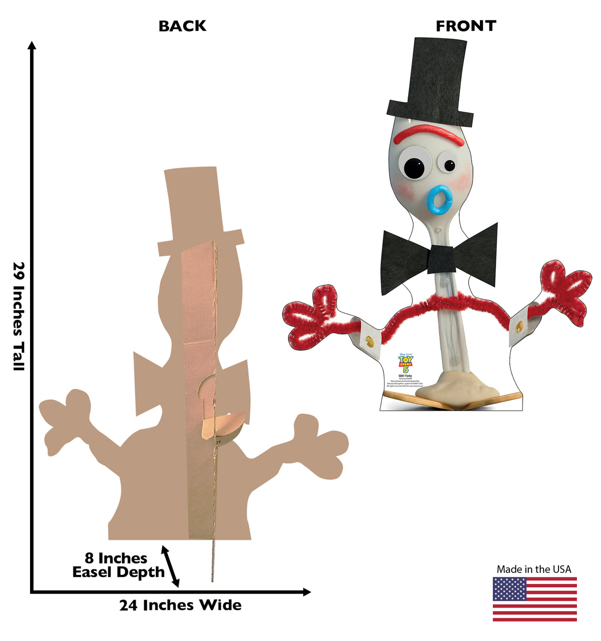 Life-Size Forky Toy Story 5 Cardboard Cutout - All Cutouts