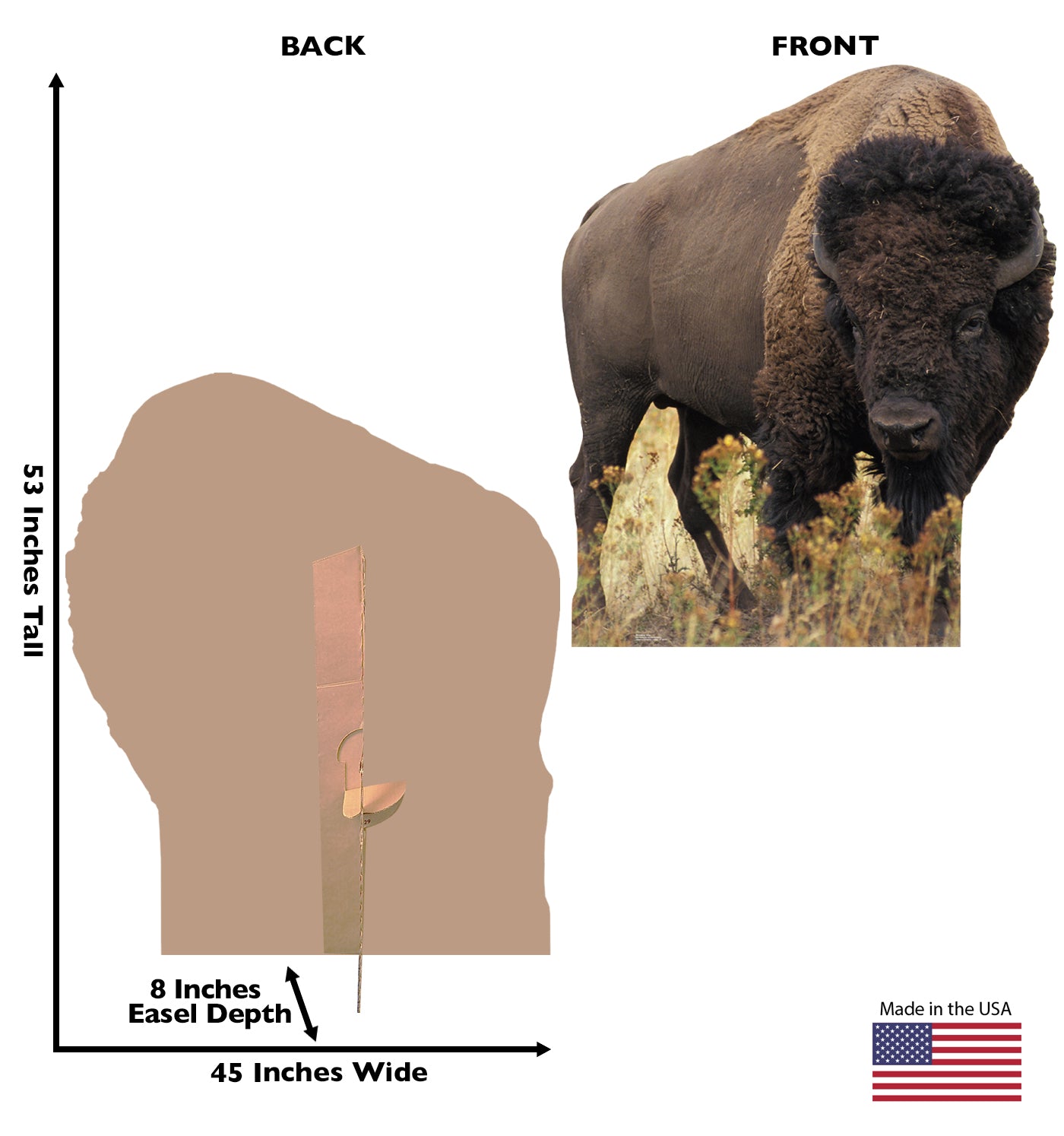 Life-size Bison Cardboard Cutout Standee - All Cutouts