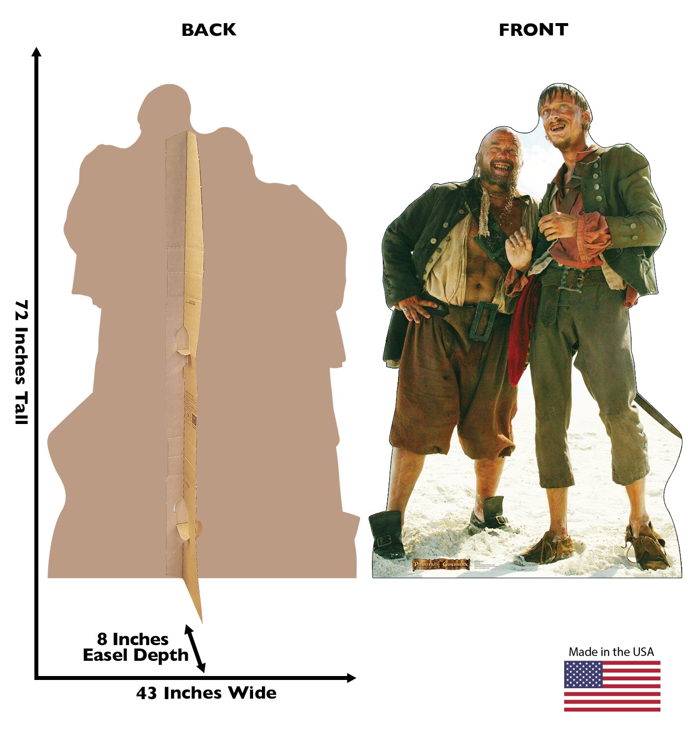 Life-size Pirate Duo Cardboard Standup | Cardboard Cutout - All Cutouts