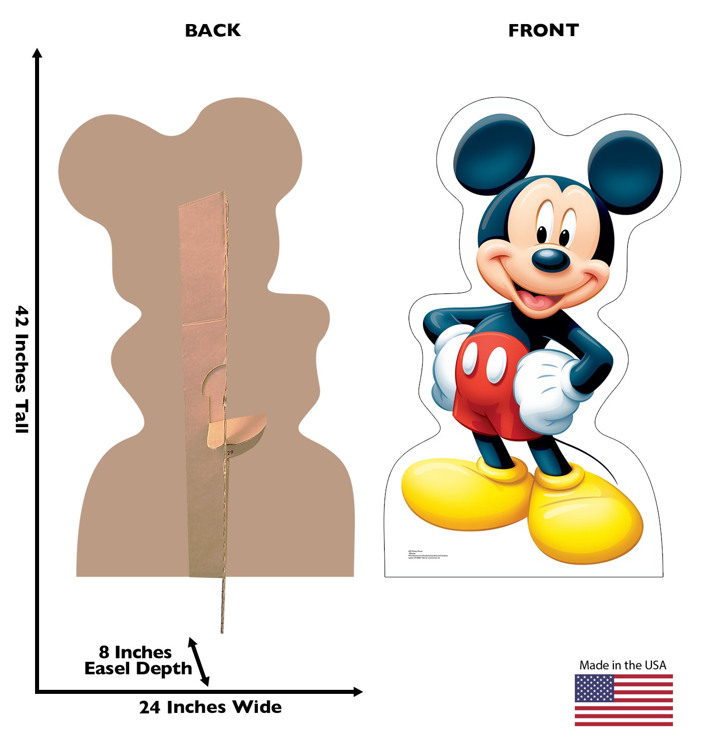 Life-size Mickey Mouse Cardboard Cutout Standee - All Cutouts