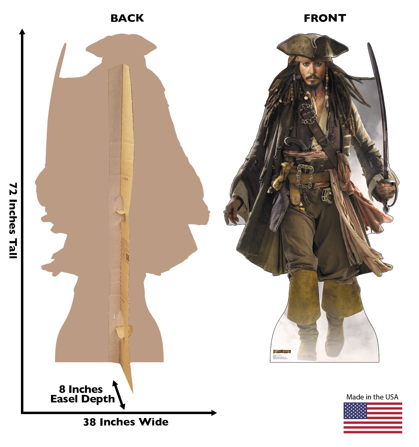 Jack Sparrow Life-Size Cardboard Cutout Standee - All Cutouts