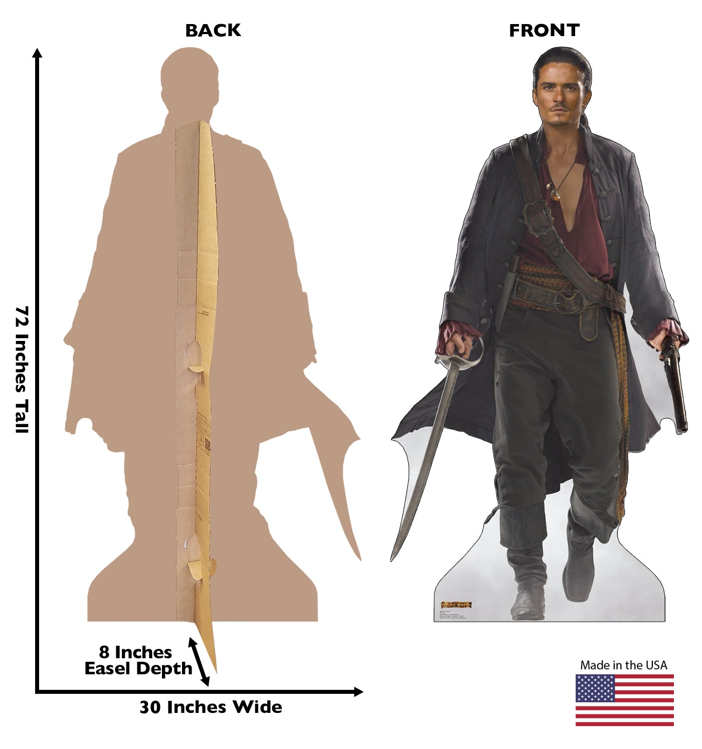 Life-size Will Turner Cardboard Standup | Cardboard Cutout - All Cutouts