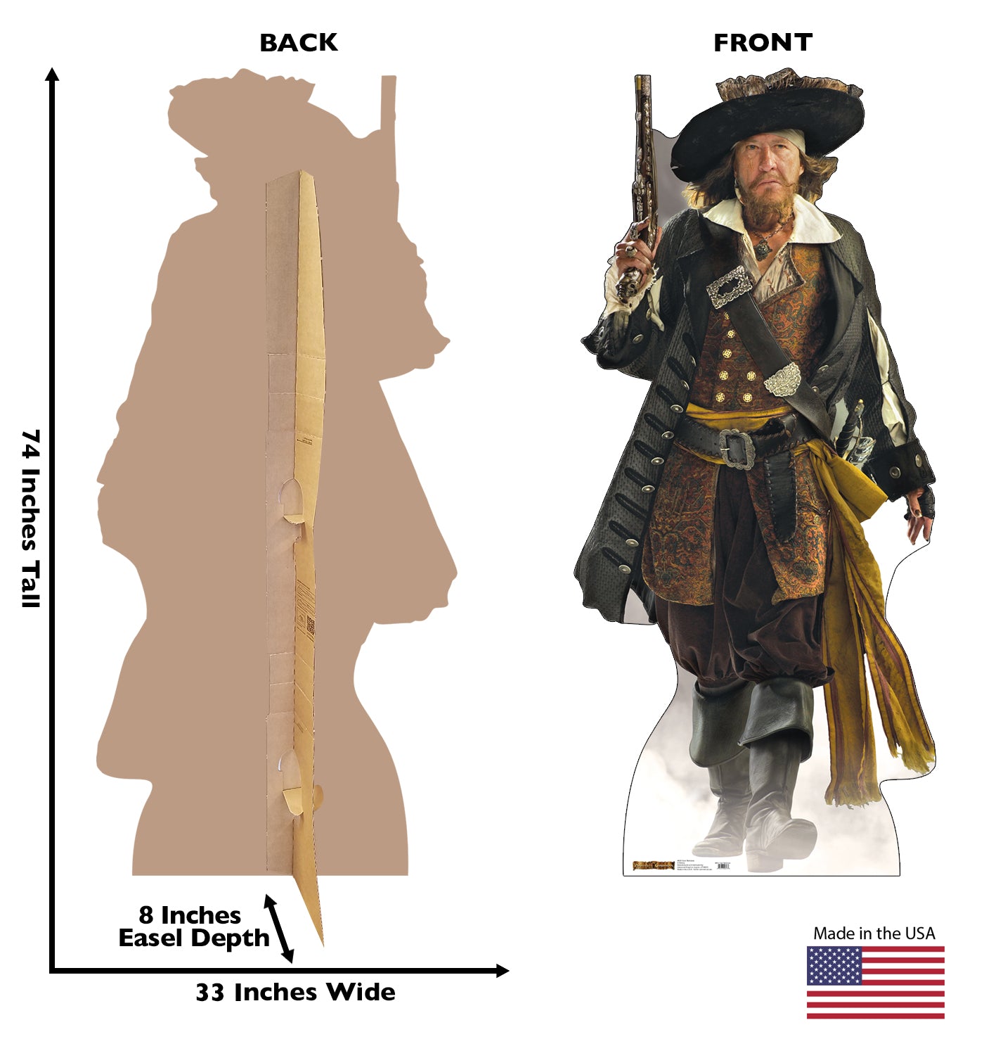 Life-size Cardboard Cutout of Captain Barbossa - All Cutouts
