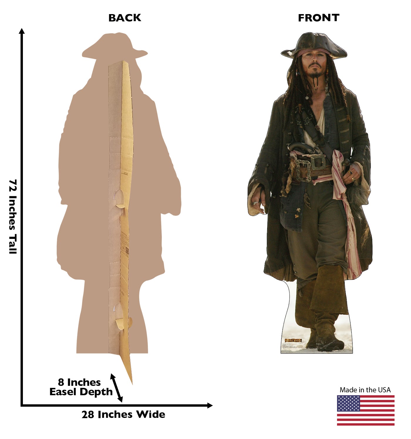 Life-size Captain Jack Sparrow Cardboard Cutout - All Cutouts
