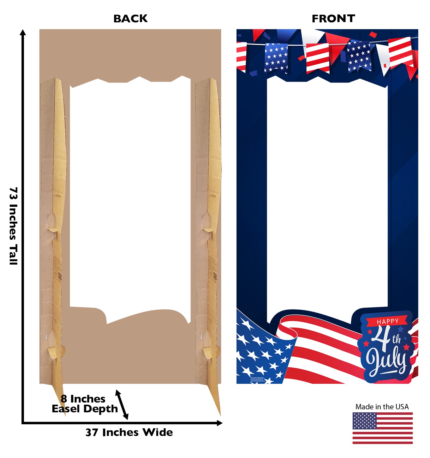 4th of July Large Picture Frame Stand-in - All Cutouts