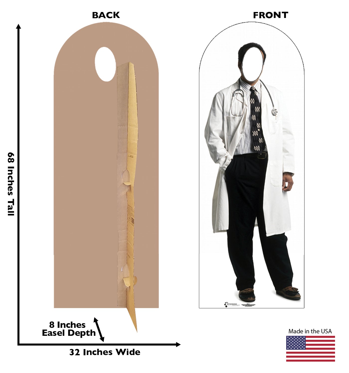 Life-size Doctor Stand-in Cardboard Standup | Cardboard Cutout - All Cutouts