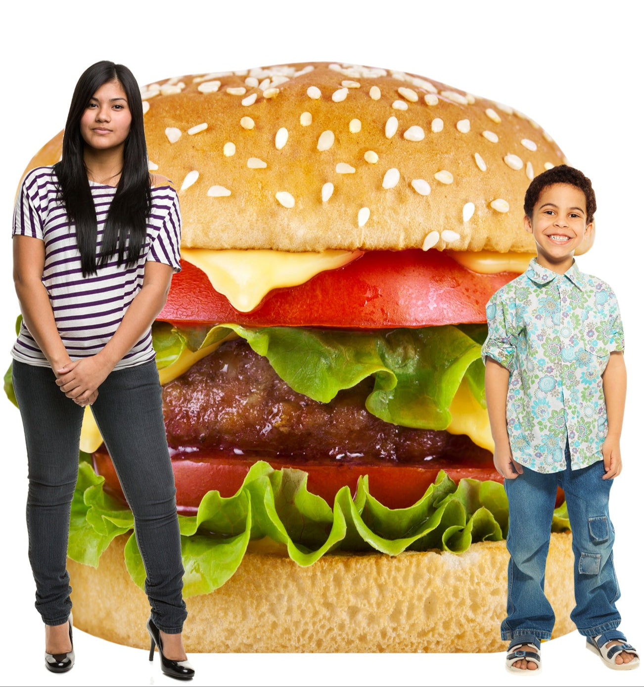 Cheeseburger Cardboard Standee - All Cutouts