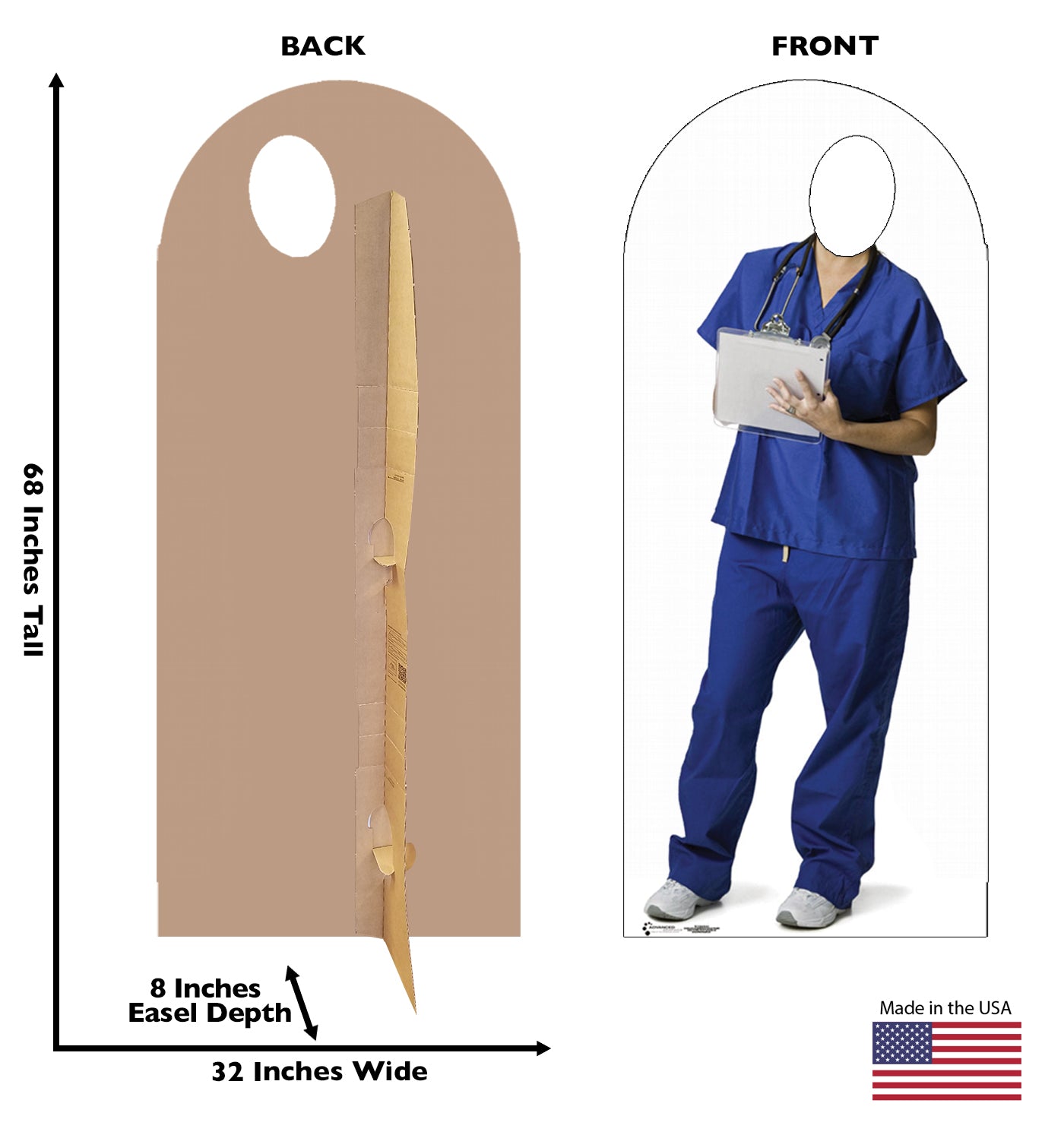 Life-size Orderly Stand-In Cardboard Standup | Cardboard Cutout - All Cutouts
