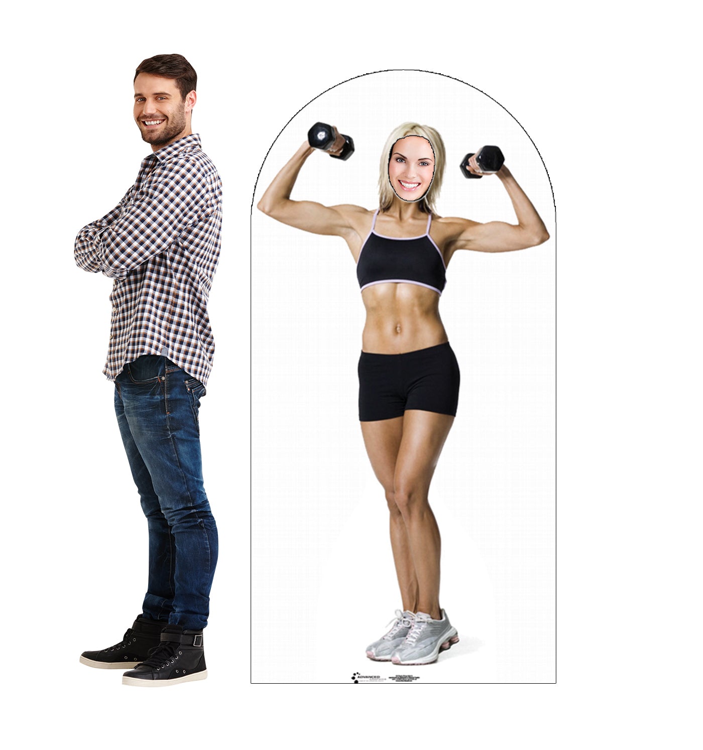 Muscle Woman Life-Size Stand-In Cardboard Cutout - All Cutouts