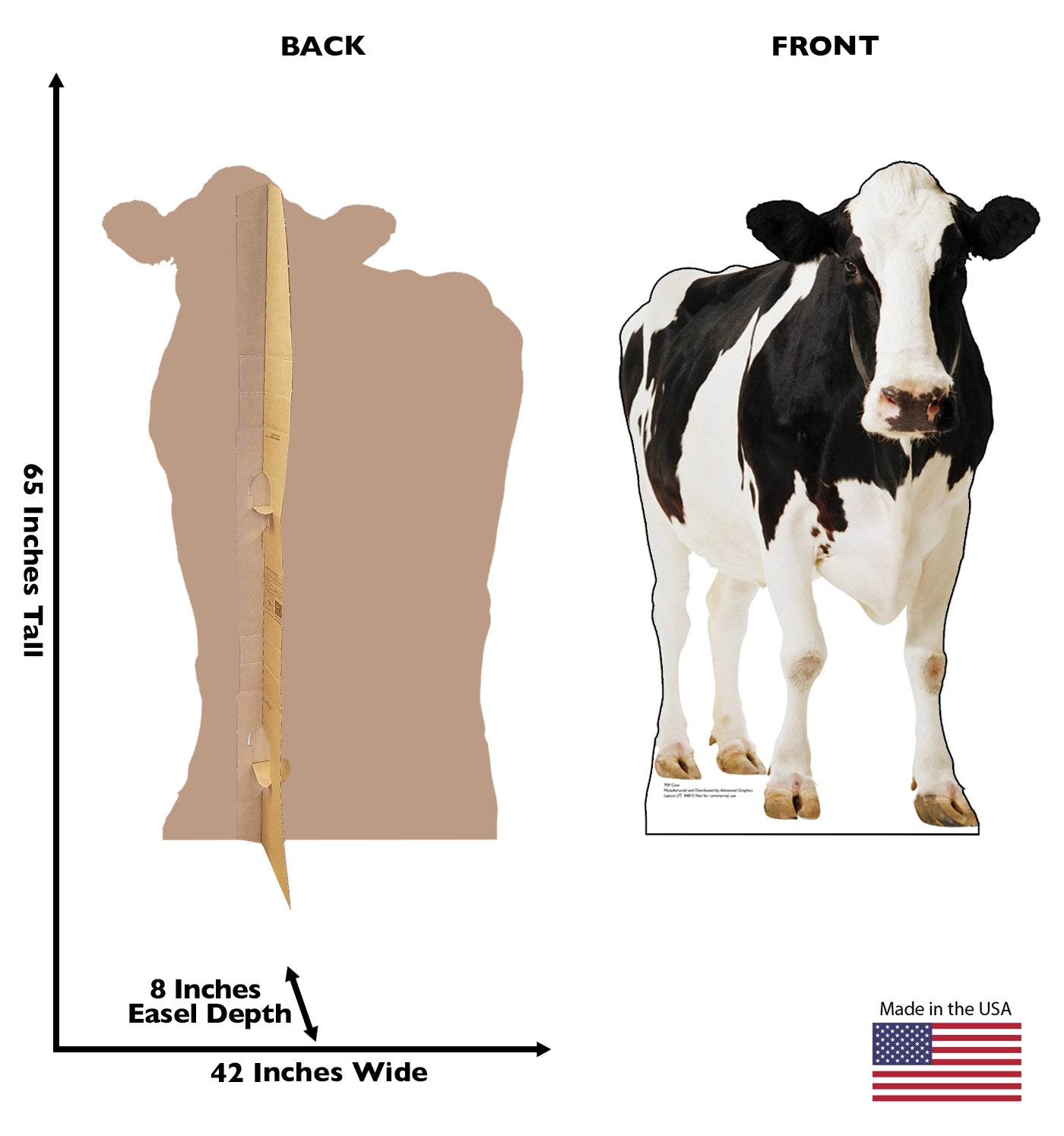 Life-size Cow Cardboard Cutout Cardboard Standee - All Cutouts