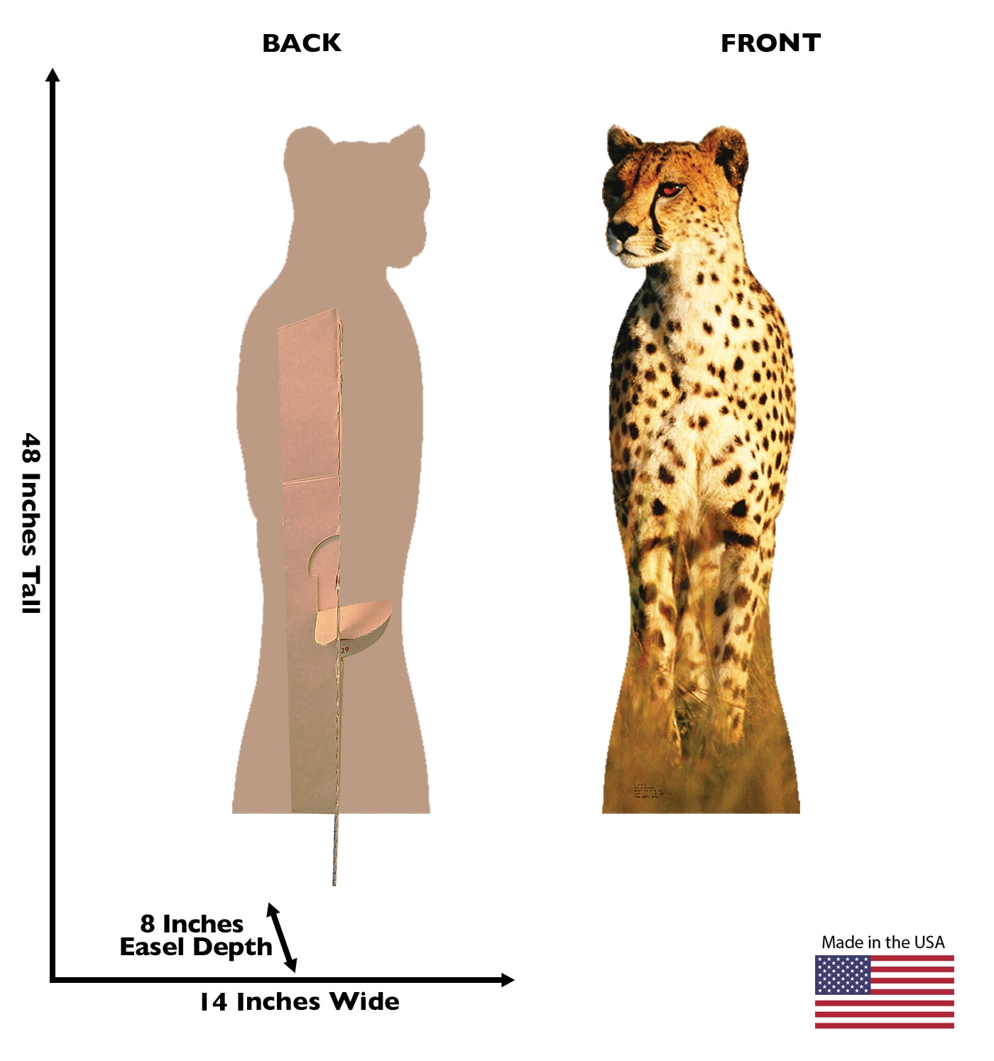 Life-size Cheetah Cardboard Standup | Cardboard Cutout - All Cutouts