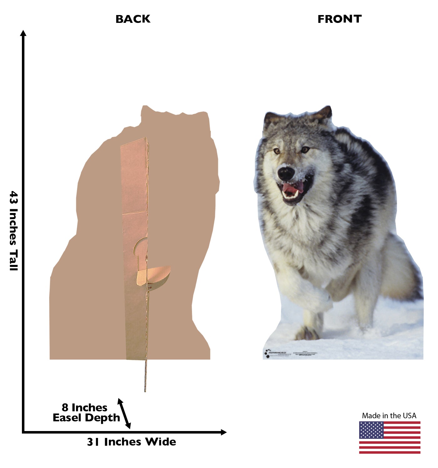 Life-size Wolf Cardboard Cutout Standee - All Cutouts