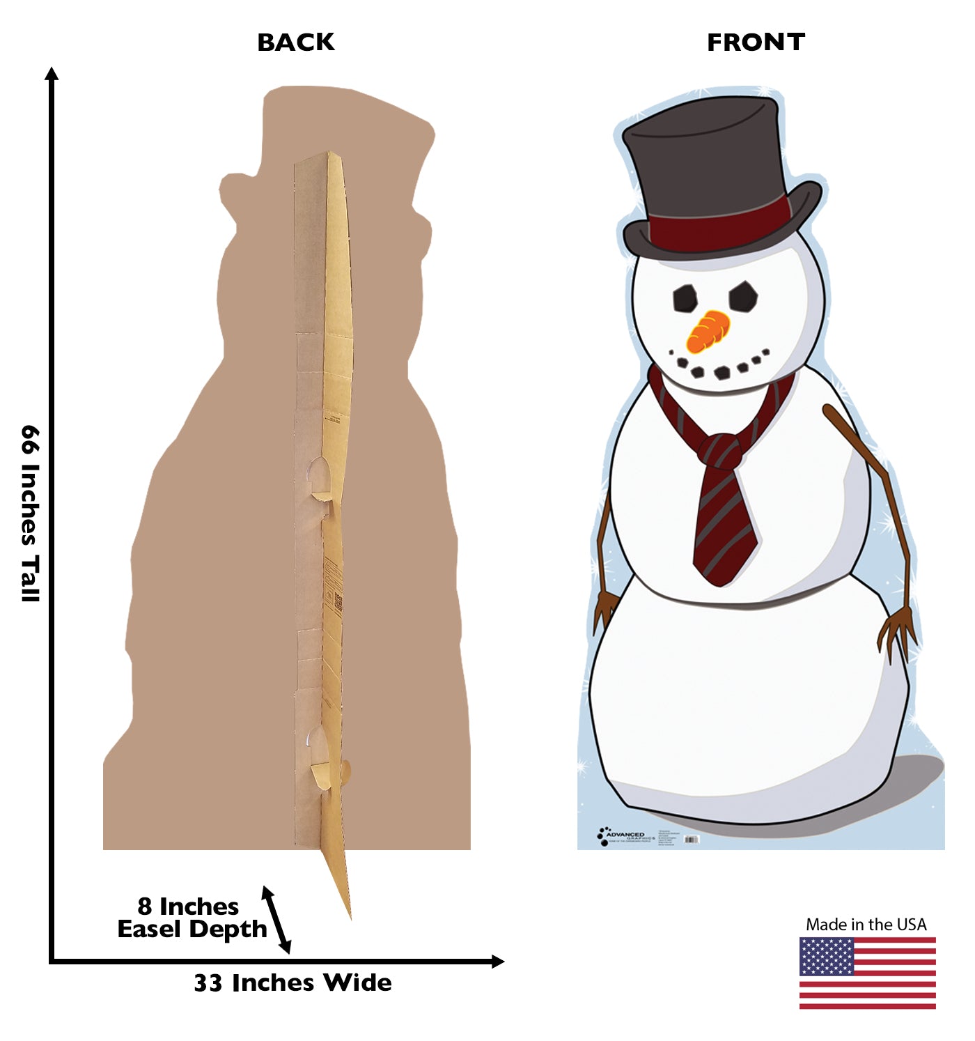 Life-size Snowman Standup Cardboard Cutout - All Cutouts