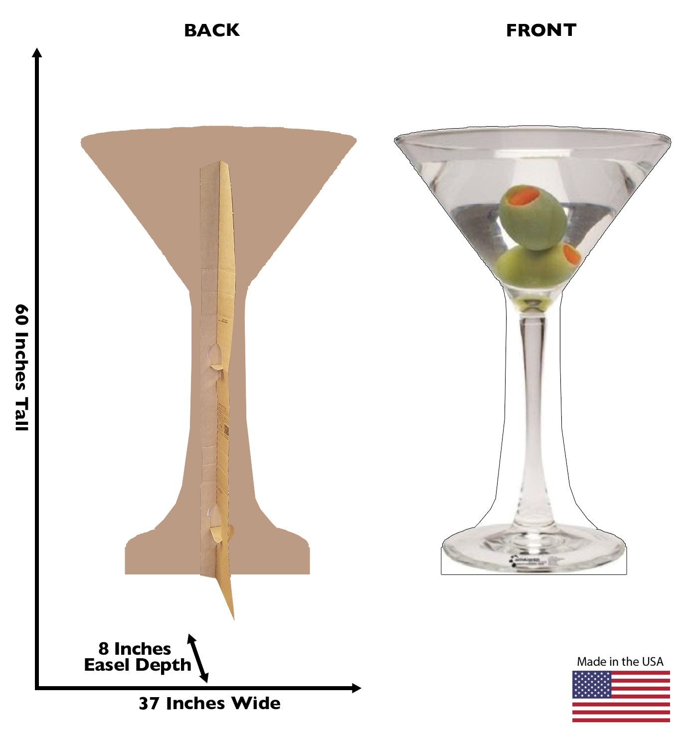 Life-size Martini Glass Cardboard Standup - All Cutouts