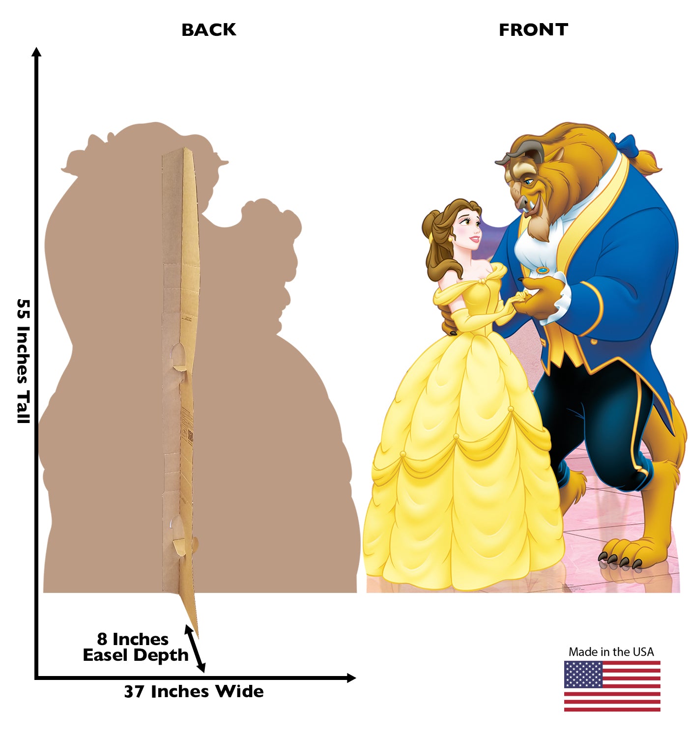 Life-size Belle and Beast Cardboard Standup - All Cutouts